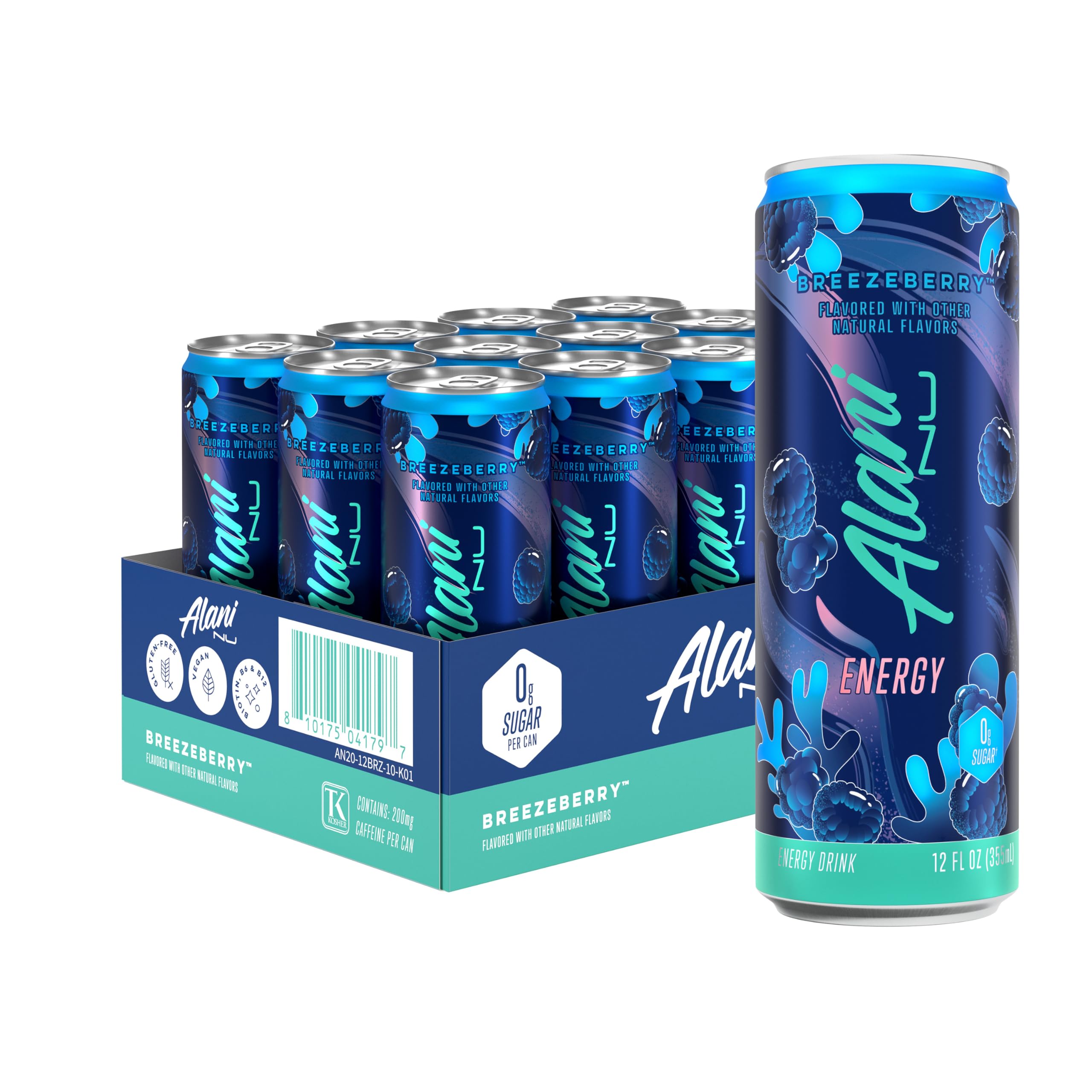 Amazon.com : Alani Nu Breezeberry Sugar Free Energy Drink (Pack of
