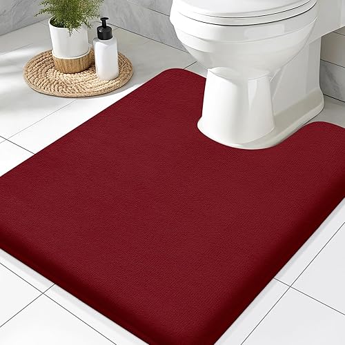 Miniatura 28 de Smiry Tapete de baño de espuma viscoelástica de 24 x 16 pulgadas, extra suave y absorbente, antideslizante, lavable para suelo, ducha y bañera,