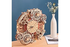 ROBOTIME 3D Wooden Puzzles for Adults, Models for Adults to Build Wooden Clock Kits