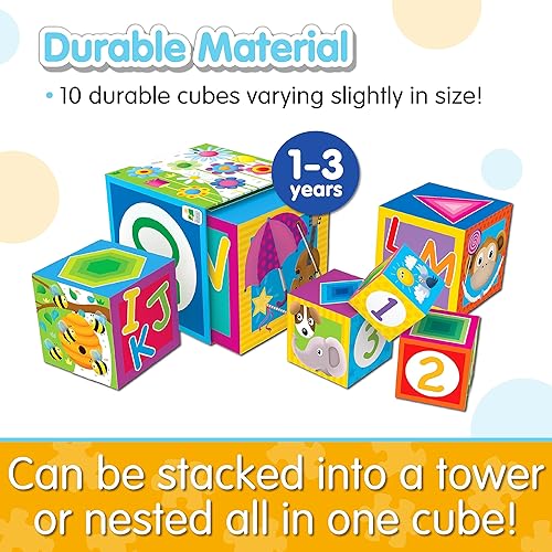 Miniatura 3 de Learning Journey International LLC Play & Learn - Cubos apilables - Juguetes STEM y regalos para niños y niñas a partir de 12 meses - Juguete de