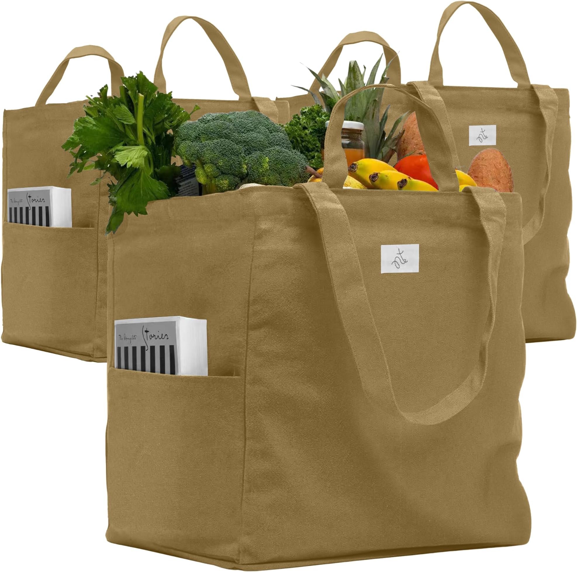 Amazon.com: Best Canvas Grocery Shopping Bags - Canvas Grocery Shopping ...