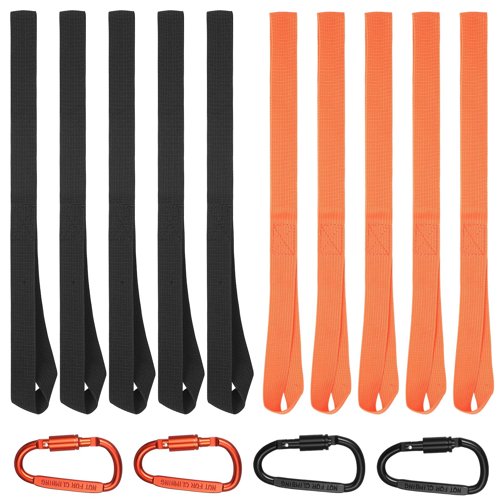 10 Pcs Soft Loop Tie Down Straps, 25mm x 20cm Heavy Duty Tie Down Anchor Straps for Motorcycle Handlebar, Motorbike, Roof Rack, with 4 Hooks Connectors — view 8