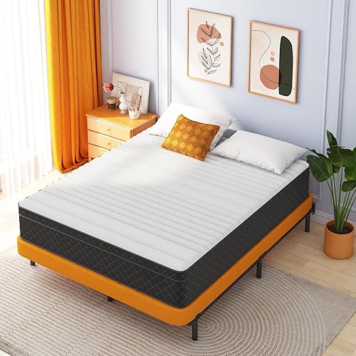 Miniatura 2 de Swbvs Colchón Full, Colchón Full de 12 Pulgadas Cama en una Caja, Espuma Viscoelástica y Resortes Embolsados, Sensación Media, Sueño Fresco y Alivio