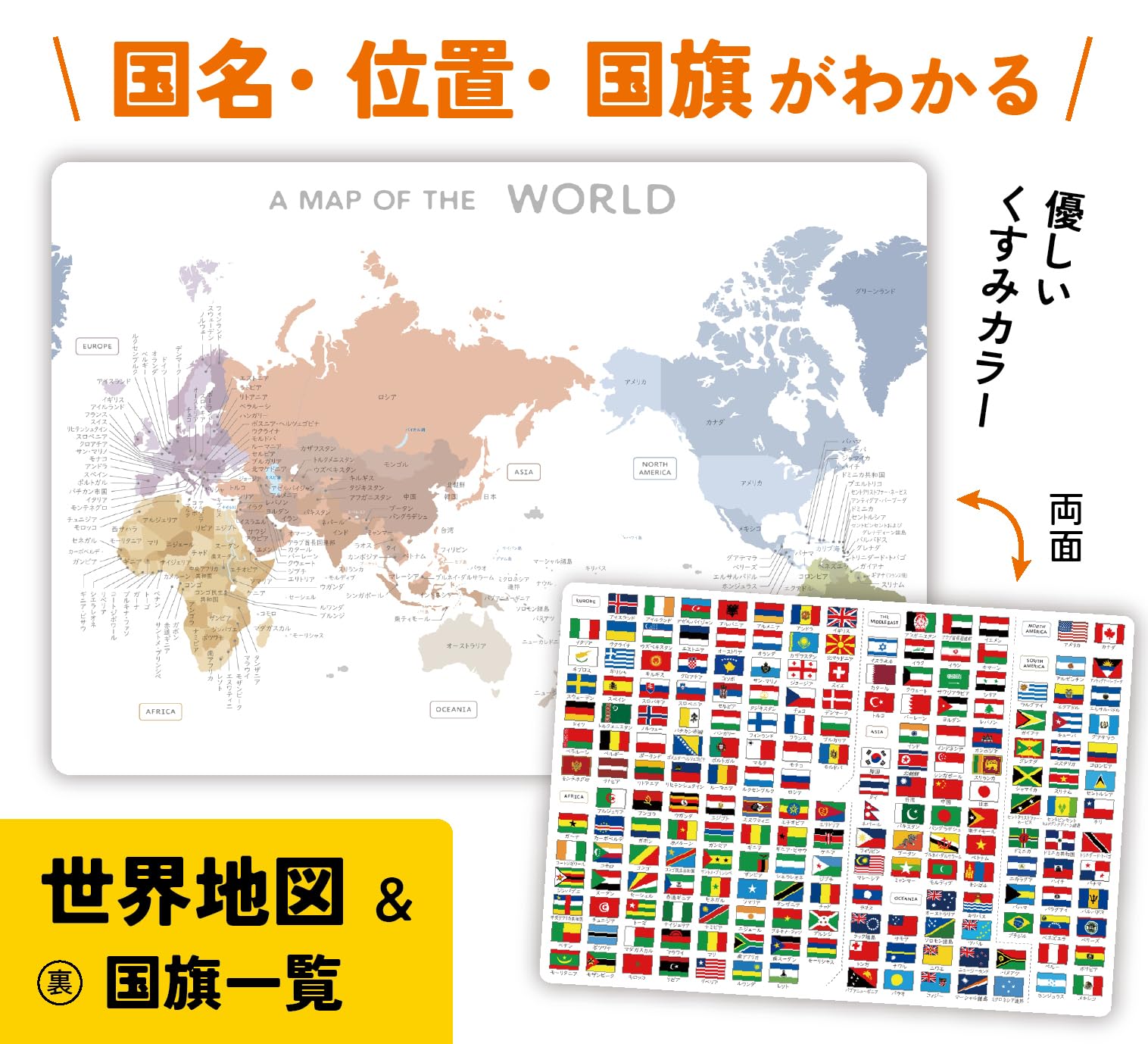Amazon.co.jp: ノートライフ 世界地図 国名 国旗 下敷き 小学生 a4 (30