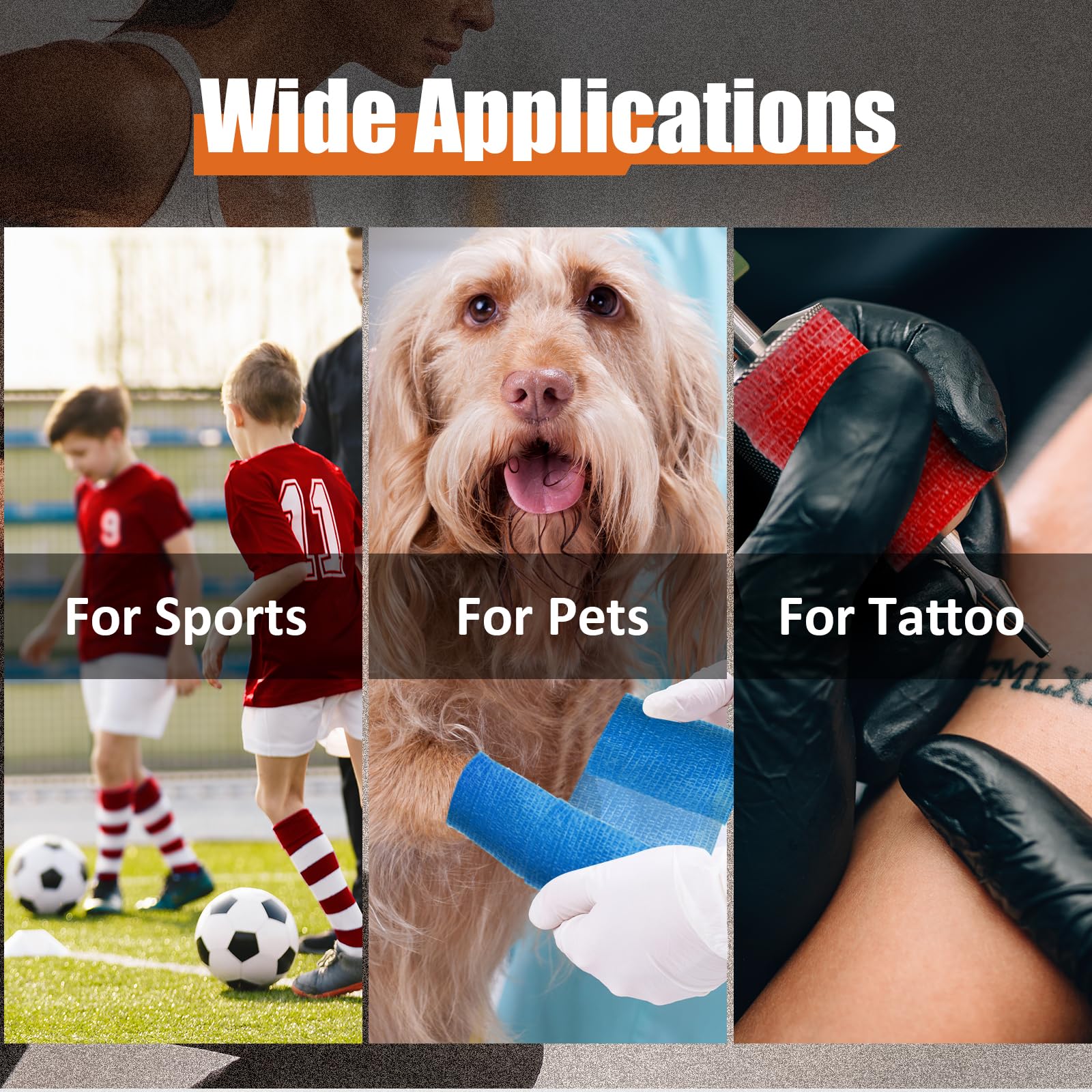 Elastic Bandage Wrap - Adhesive & Breathable -6