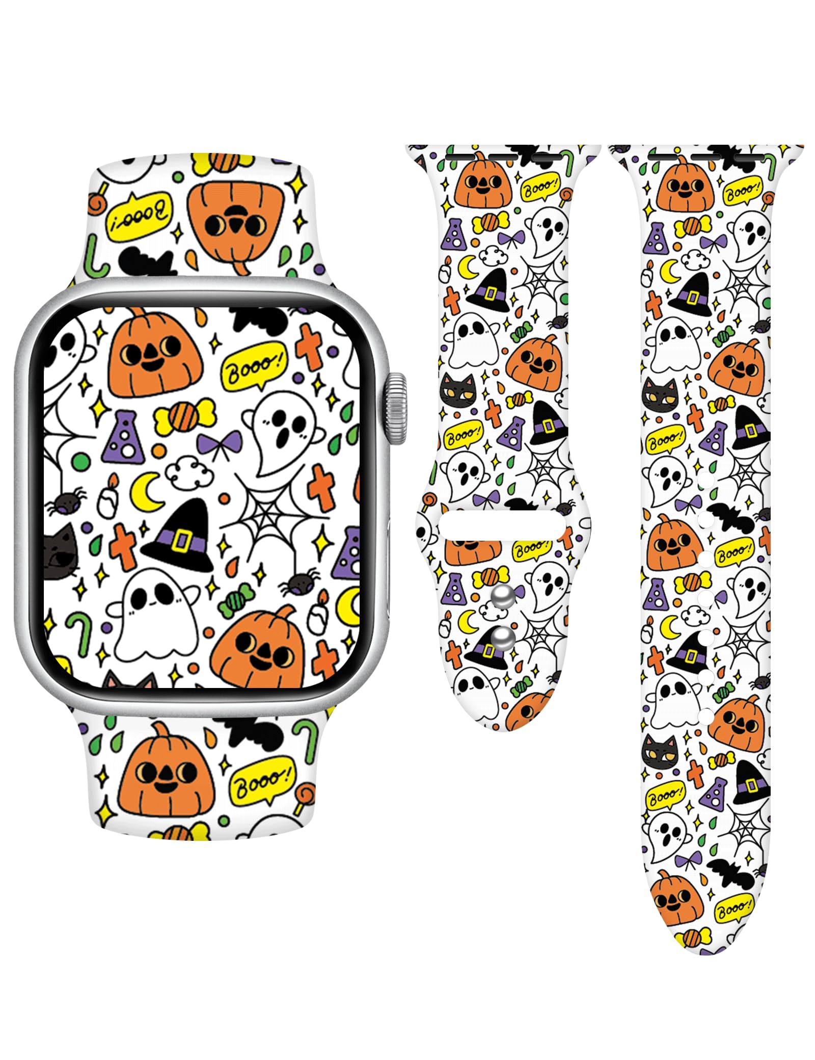 TOXXU Holidays Watch Band Compatible with Apple Watch 38mm 40mm 41mm 42mm 44mm 45mm 49mm for Women Men, Stylish Funny Xmas Printed Replacement Strap for iWatch Ultra SE 9 8 7 6 5 4 3, M/L