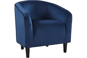 Yaheetech Navy Blue Velvet Club Chair