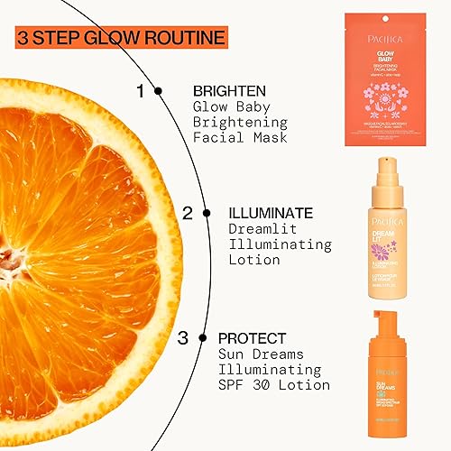 Miniatura 20 de Pacifica Mascarilla facial de hoja, máscara facial iluminadora para bebés con vitamina C, aloe y algas marinas, mascarilla refrescante para manchas