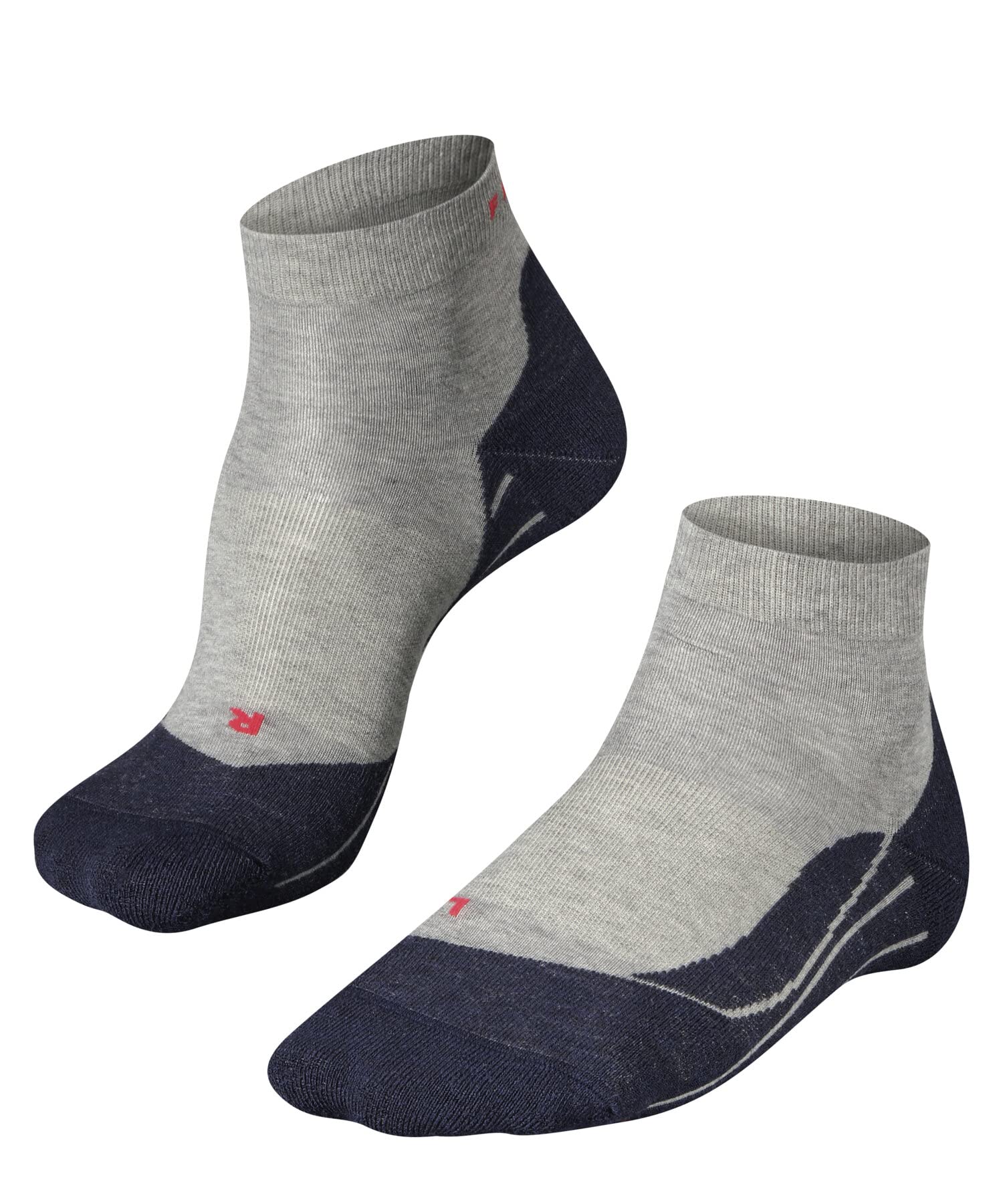 FALKE Men's RU4 Endurance Short M Sso Cotton Anti-Blister 1 Pair Running Socks, Grey Lightgrey 3406, 11-12.5