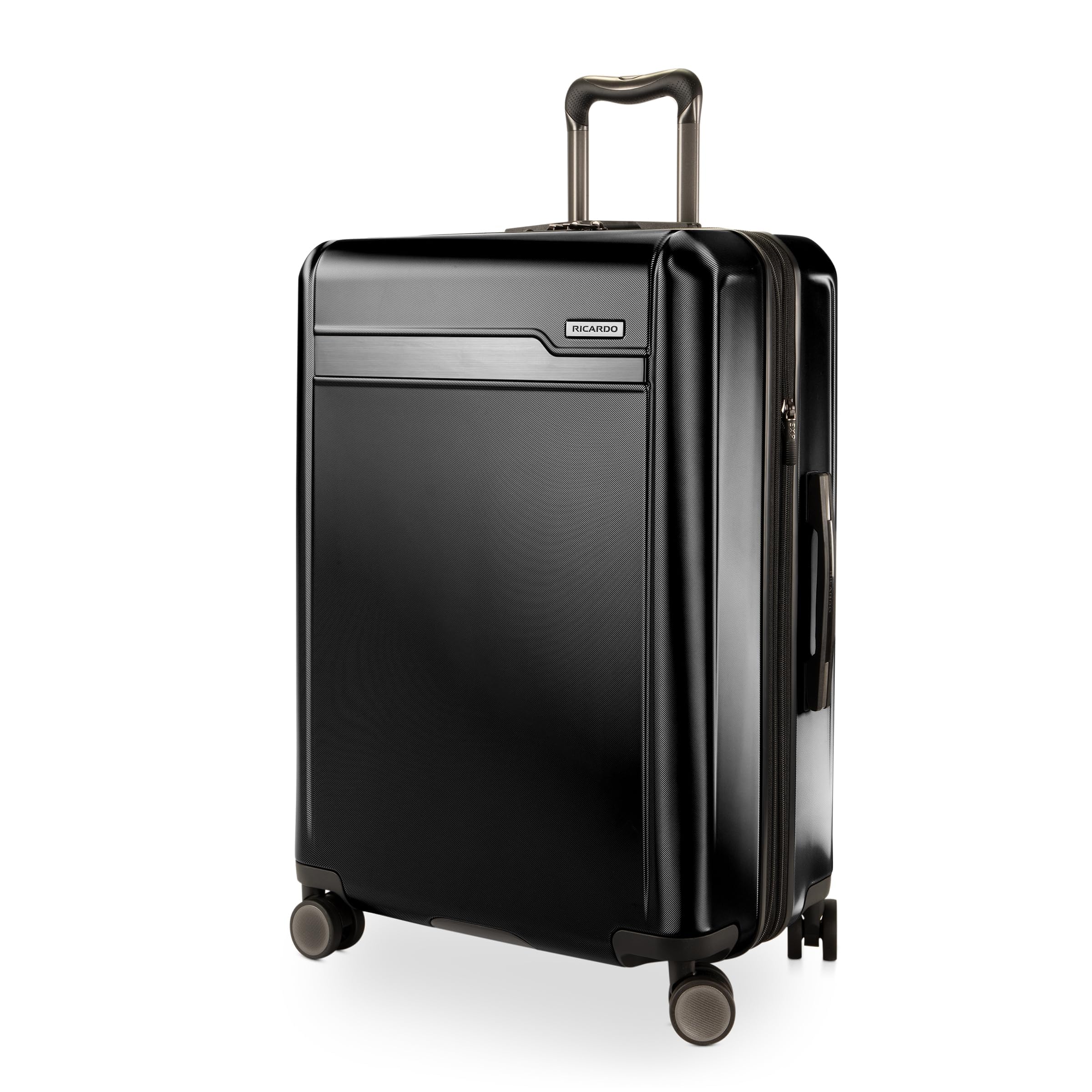 Ricardo Beverly Hills Brentwood Hardside Luggage Collection – Expandable Suitcases with Wheels and TSA Lock, 25" Medium Check-in, Onyx