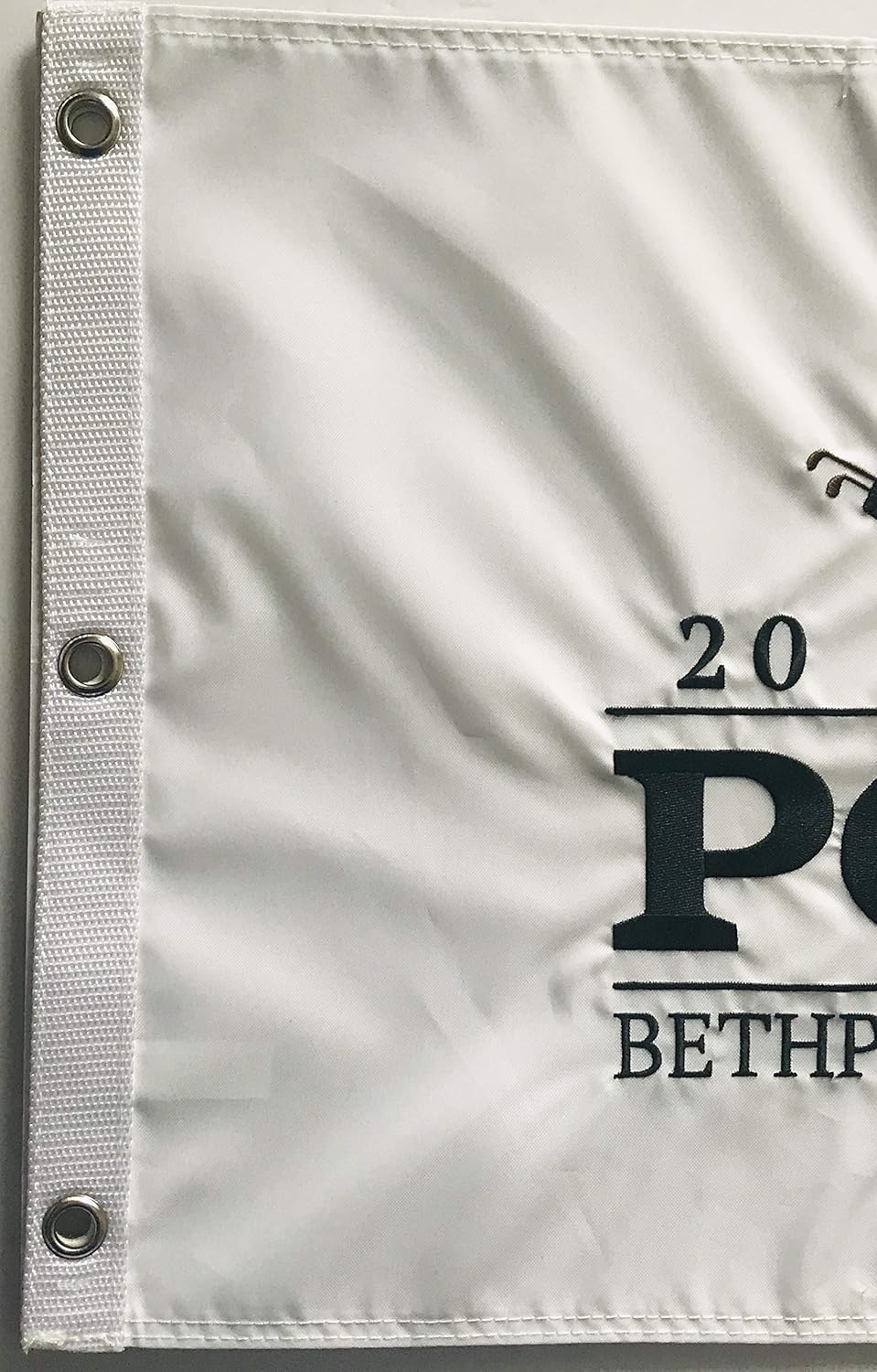 2019 Pga Championship flag bethpage black golf embroidered white pin flag : Sports & Outdoors