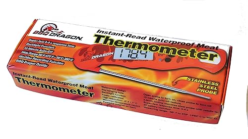 Miniatura 8 de BBQ Dragon Termómetro digital para carne, termómetro de comida de lectura instantánea impermeable para cocinar, hornear y asar a la parrilla,