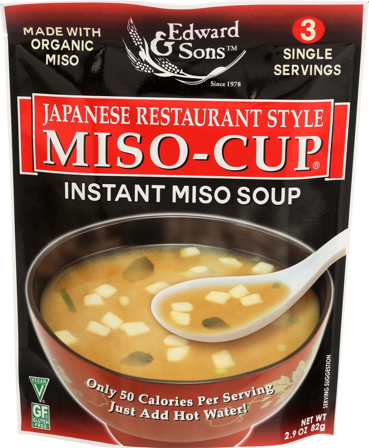 Sopa Instantánea Miso Cup Orgánica Edward & Sons 2.9 oz