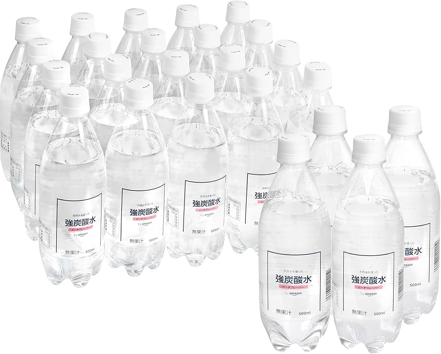 Amazon.co.jp: by Amazon スパークリング強炭酸水 ピーチ 500ml