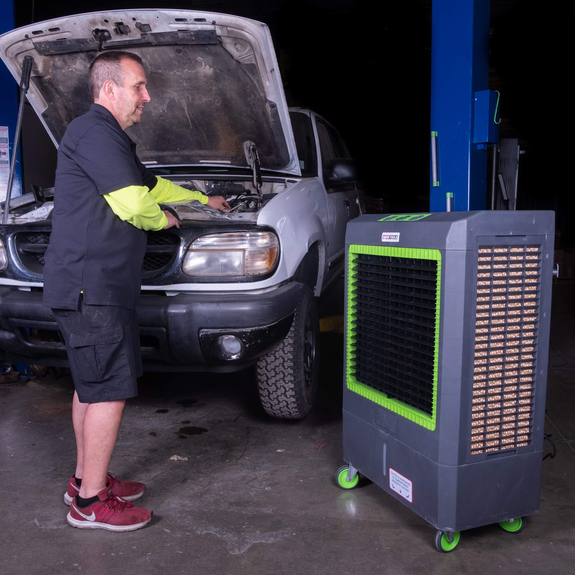 Buy OEMTOOLS 23969 3Speed Evaporative Cooler, Green and Gray, Cools Up to 1600 Square Feet