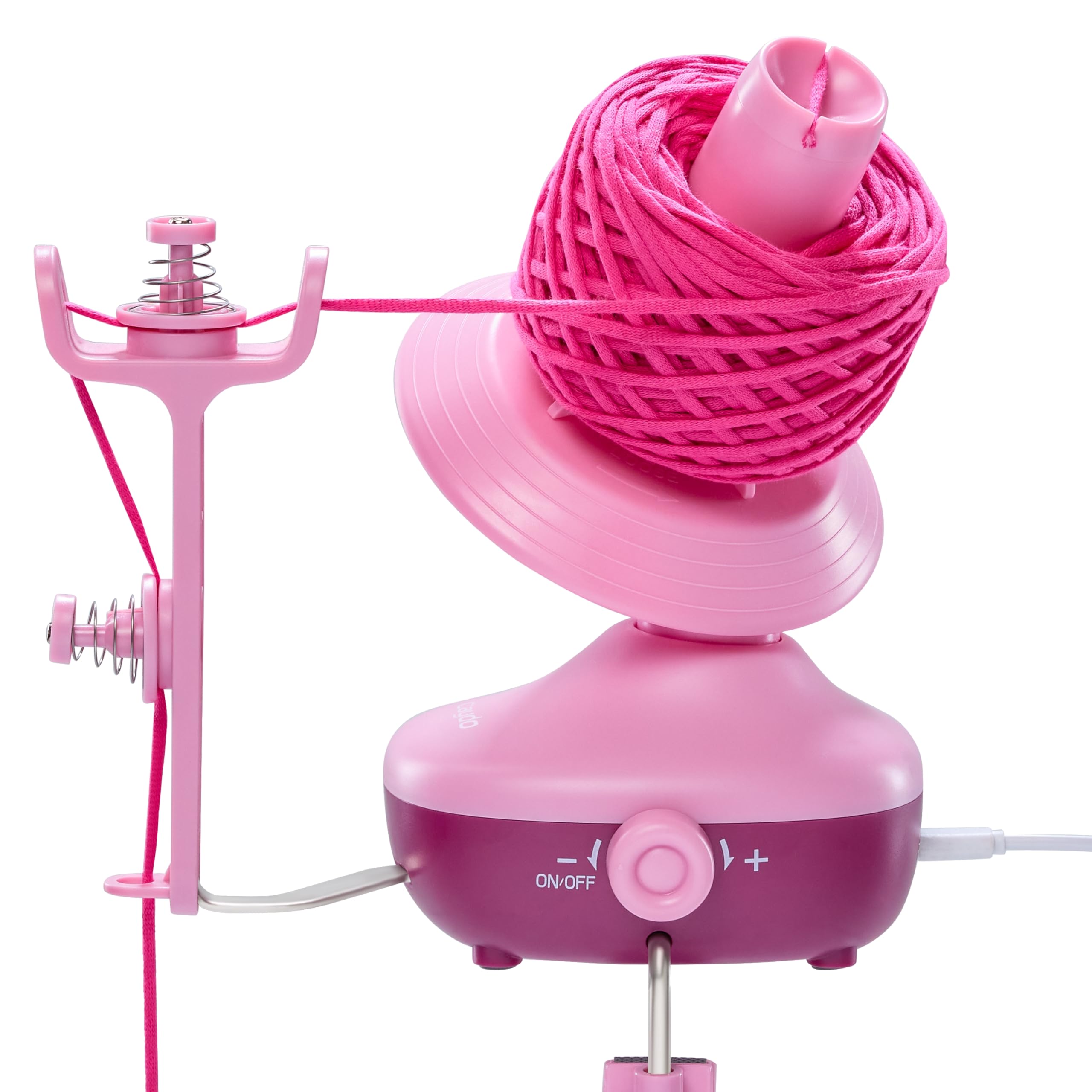 Caydo Yarn Winder, Electric Wool Winder for Crocheting, Automatic Yarn Cake Winder with Dual Tension Spring Stepless Speed, Compact 7oz Yarn Winder Portable Yarn Spinner, Ideal for Crochet Lovers
