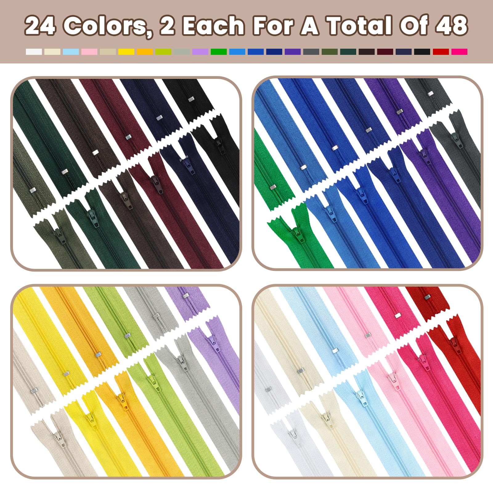 Meetee Cremalleras De Nailon De Color, Rollo De Cinta De Cremallera De