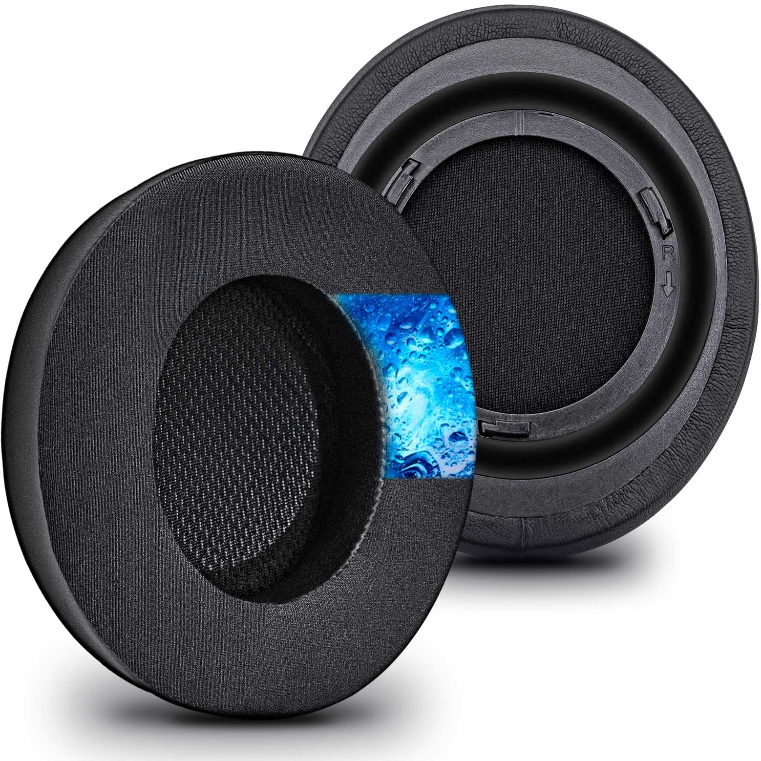 JESSVIT Oval Shape Virtuoso XT Cooling Gel Earpads for Virtuoso RGB Wireless, SE & XT Headsets - Softer Memory Foam, Added Thickness, Black