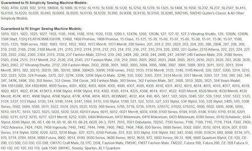 Miniatura 9 de HONEYSEW Juego de 11 pies prensatelas a presión para la mayoría de máquinas de coser estándar de vástago bajo Brother Singer Babylock.5011L-C