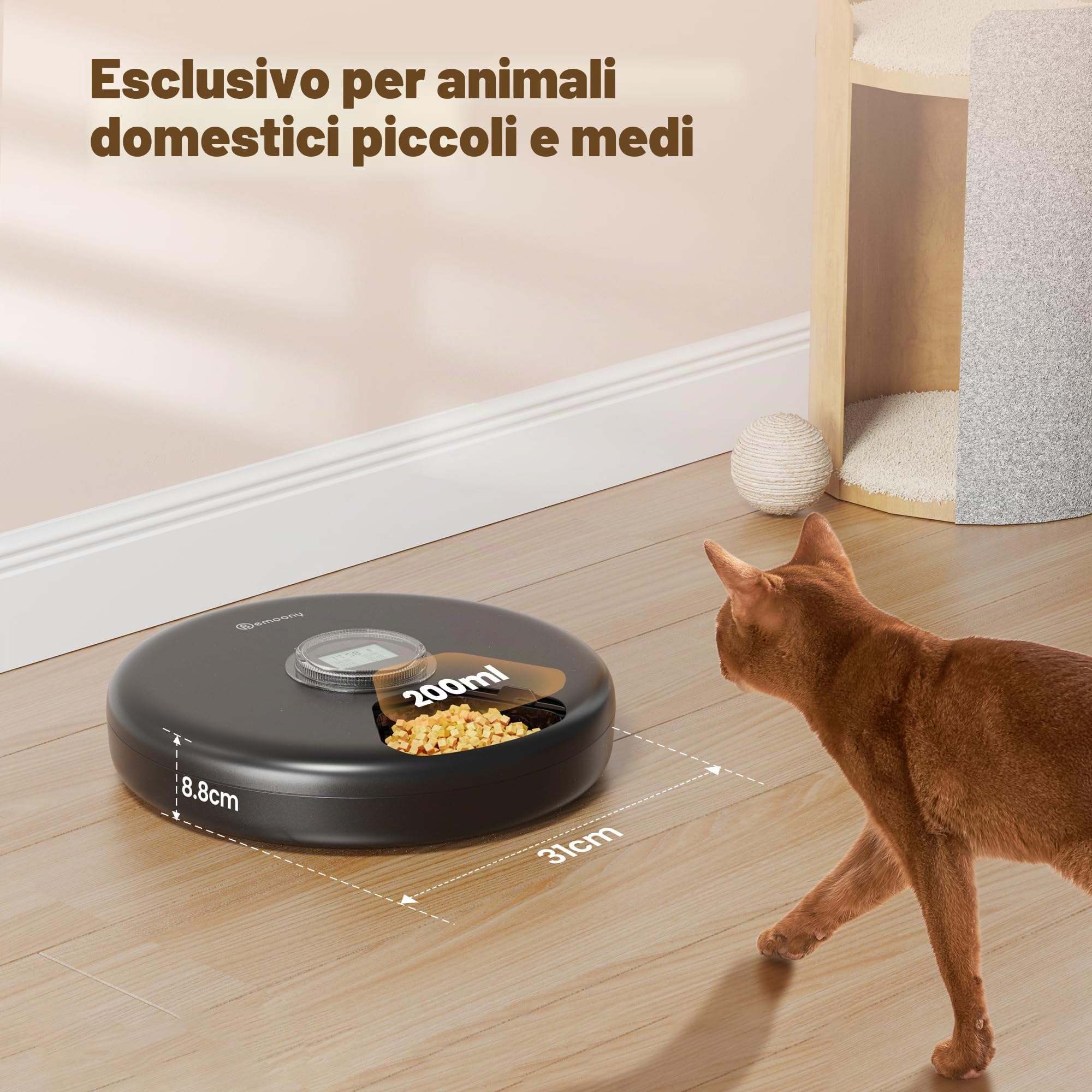 Distributore Automatico Cibo Gatti Umido: Dispenser Crocchette Gatto Timer - Dispenser Cibo Gatti senza Fili - Mangiatoia Cani Batteria - Dosatore Programmabile - Erogatore Cibo Animali Refrigerante