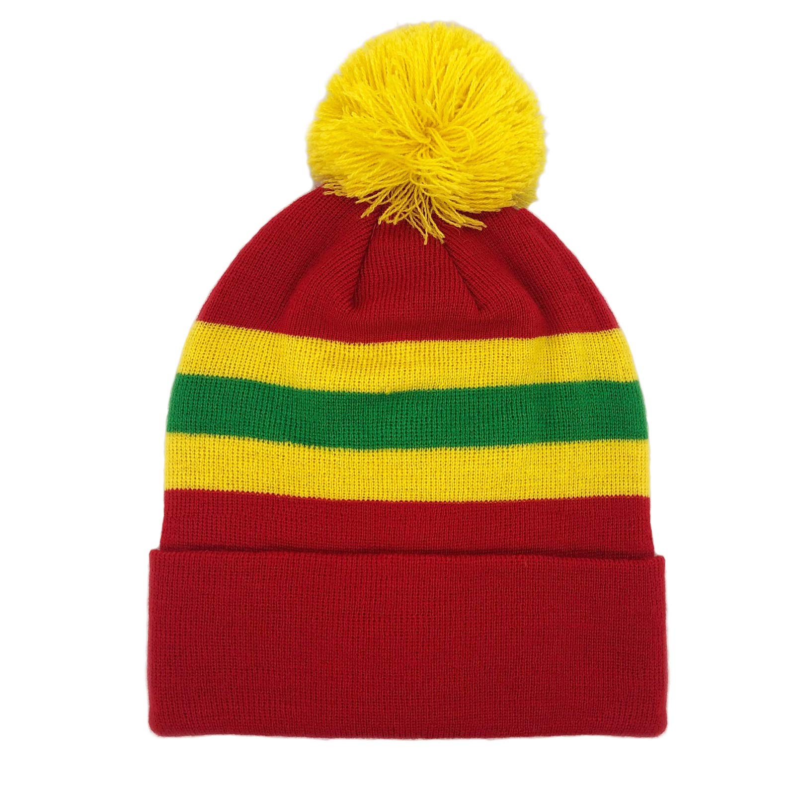 fan originals Retro Football Bobble Hat in Wales Colours Red Yellow Green