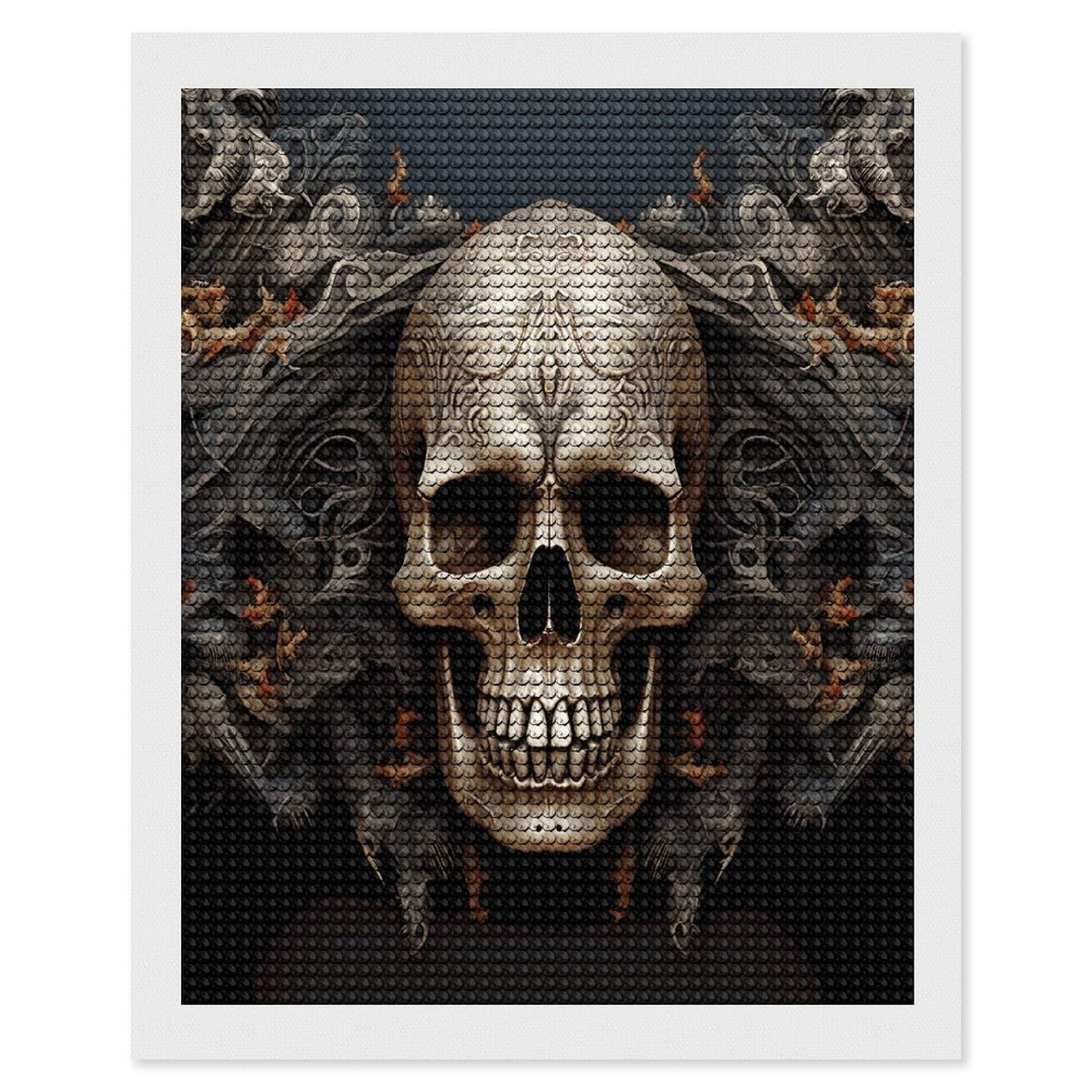 LDGSUPH Skulls Diamond Painting Kits for Adults Paint with Diamond Pictures Art DIY Full Drill Diamond Dots Painting Personalized Diamond Photo for Home Wall Decor Gift 16"x20"