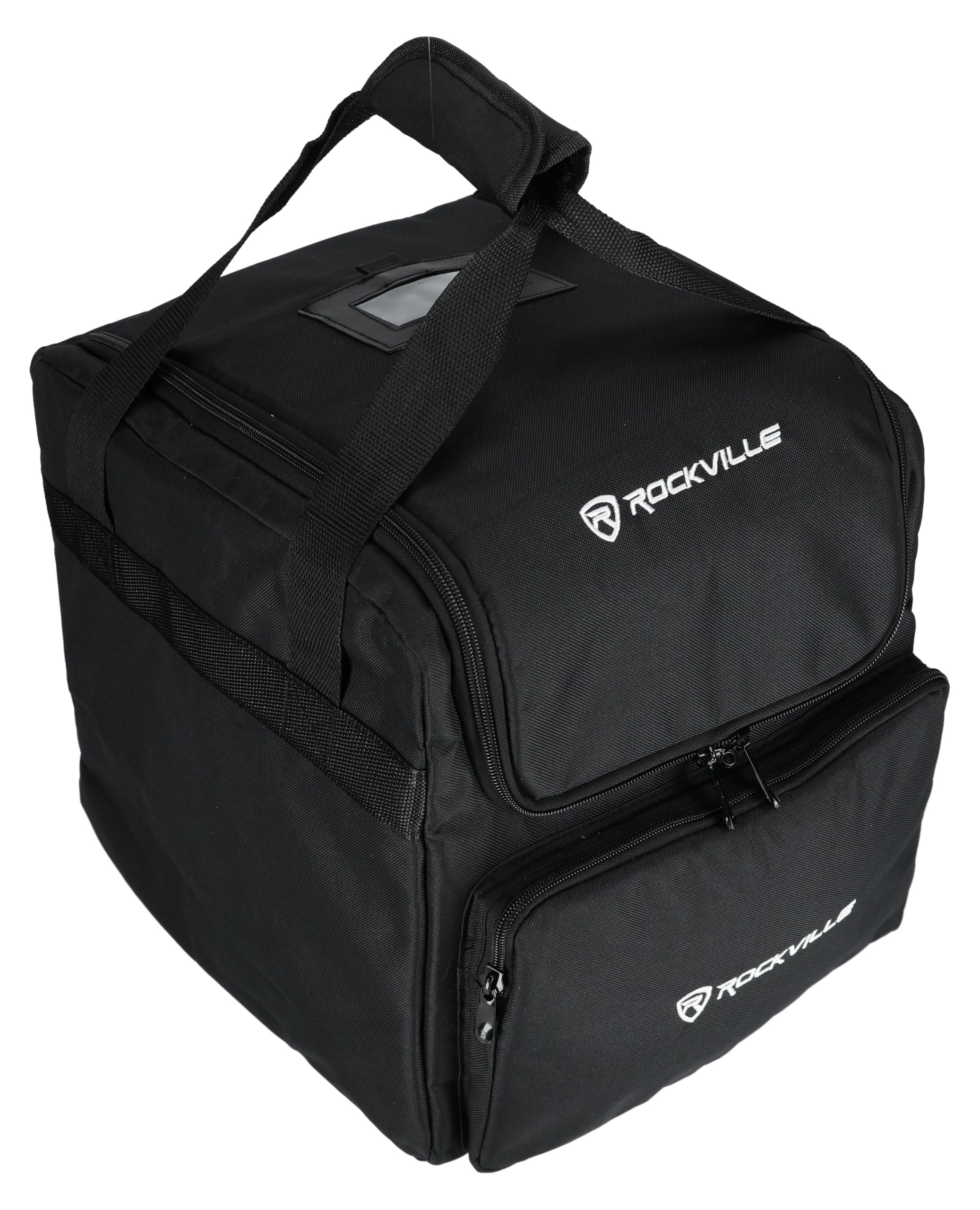 Rockville RLB40 Padded Travel Bag for (2) Chauvet or American DJ Effect Lights, Adjustable Dividers, Heavy-Duty Zippers, Ergonomic Strap, Perfect for DJs and Event Planners