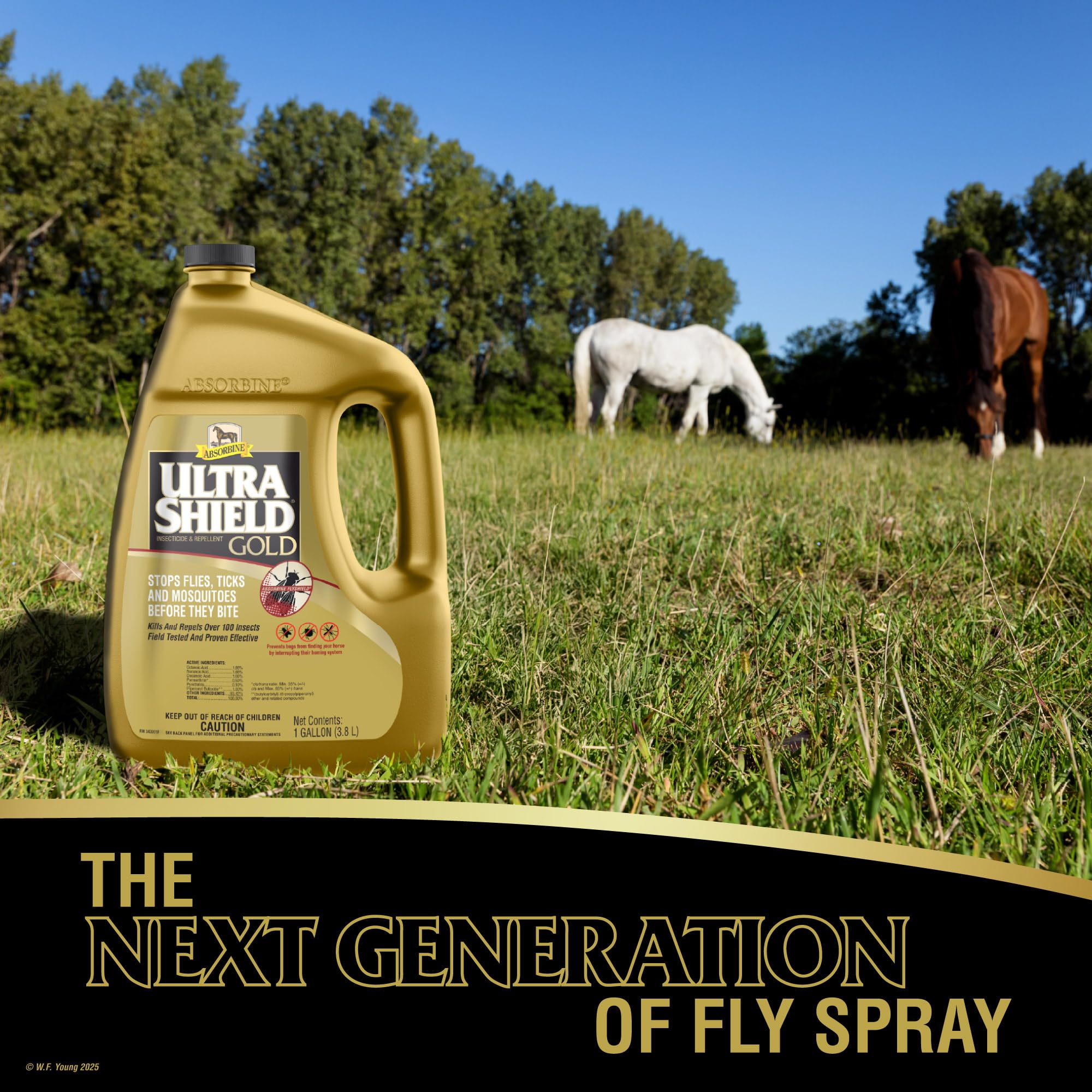 Absorbine UltraShield Gold 128oz Insecticide & Repellent for 100+ Insects, Use on Horses - image 5