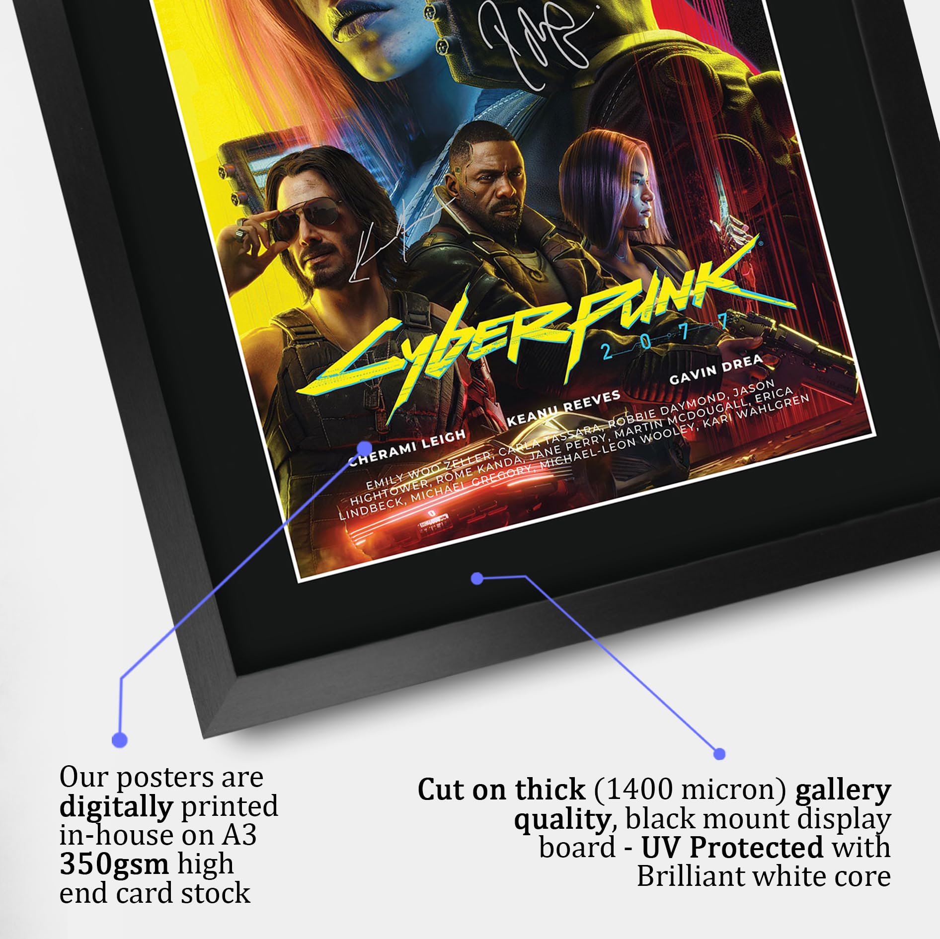 Amazon.com: HWC Trading Cyberpunk 2077 Gifts Printed Signed