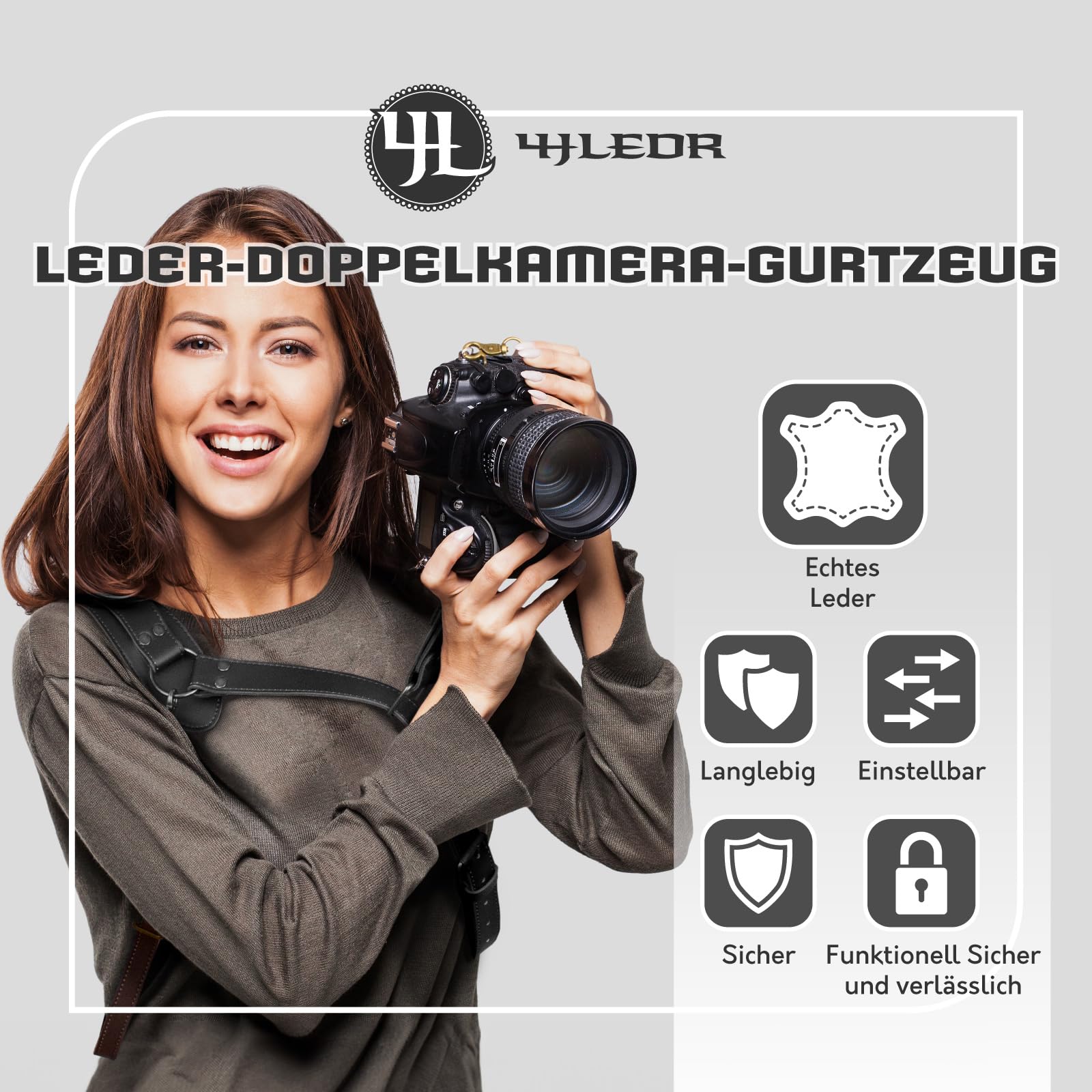 S1 Kameragurt für 1 Kamera,Leder Kamera Schultergurt