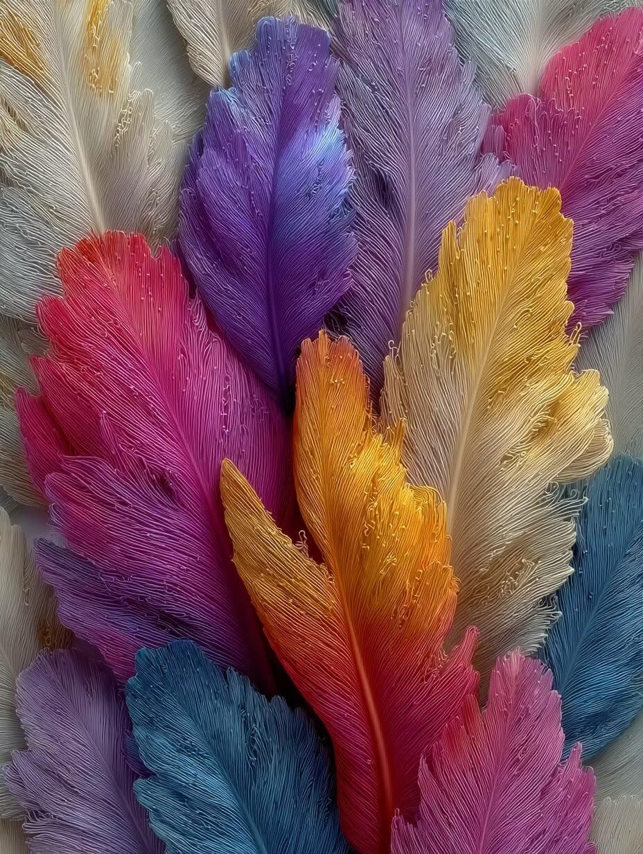 5D Diamond Painting Colore, DIY Diamond Painting Kit Completo Feather, Pittura a Diamante, DIY Diamantini Crystal Art Kit, 5D Dibujos con Diamantes, Decorazioni Casa, Regalo Primavera, 90x120cm A-2543