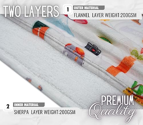 Miniatura 4 de Regalos de viaje para mujeres y hombres, manta de franela con capucha, súper suave, cálida y acogedora con dos bolsillos grandes