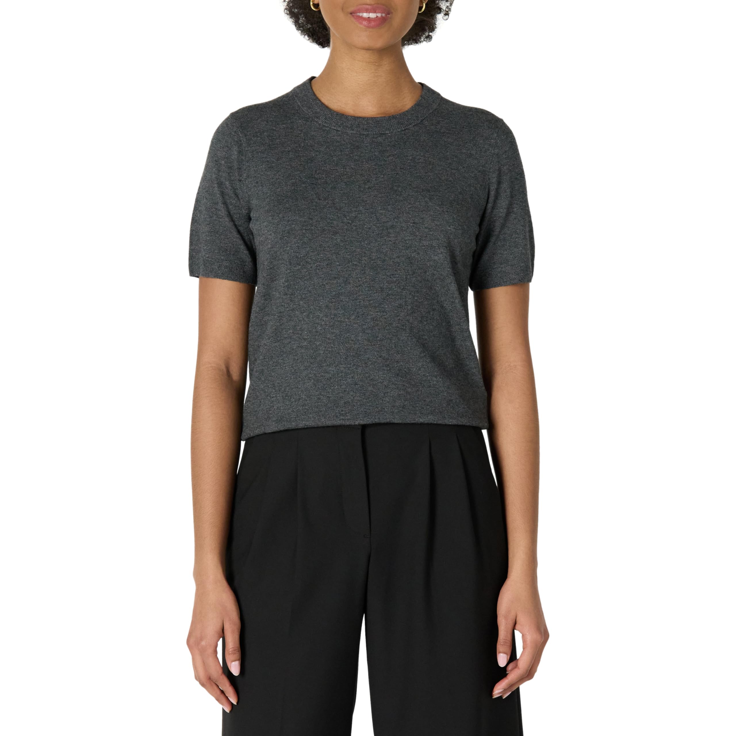 Amazon Essentials Damen Regular-Fit-Kurzarmpullover-Top