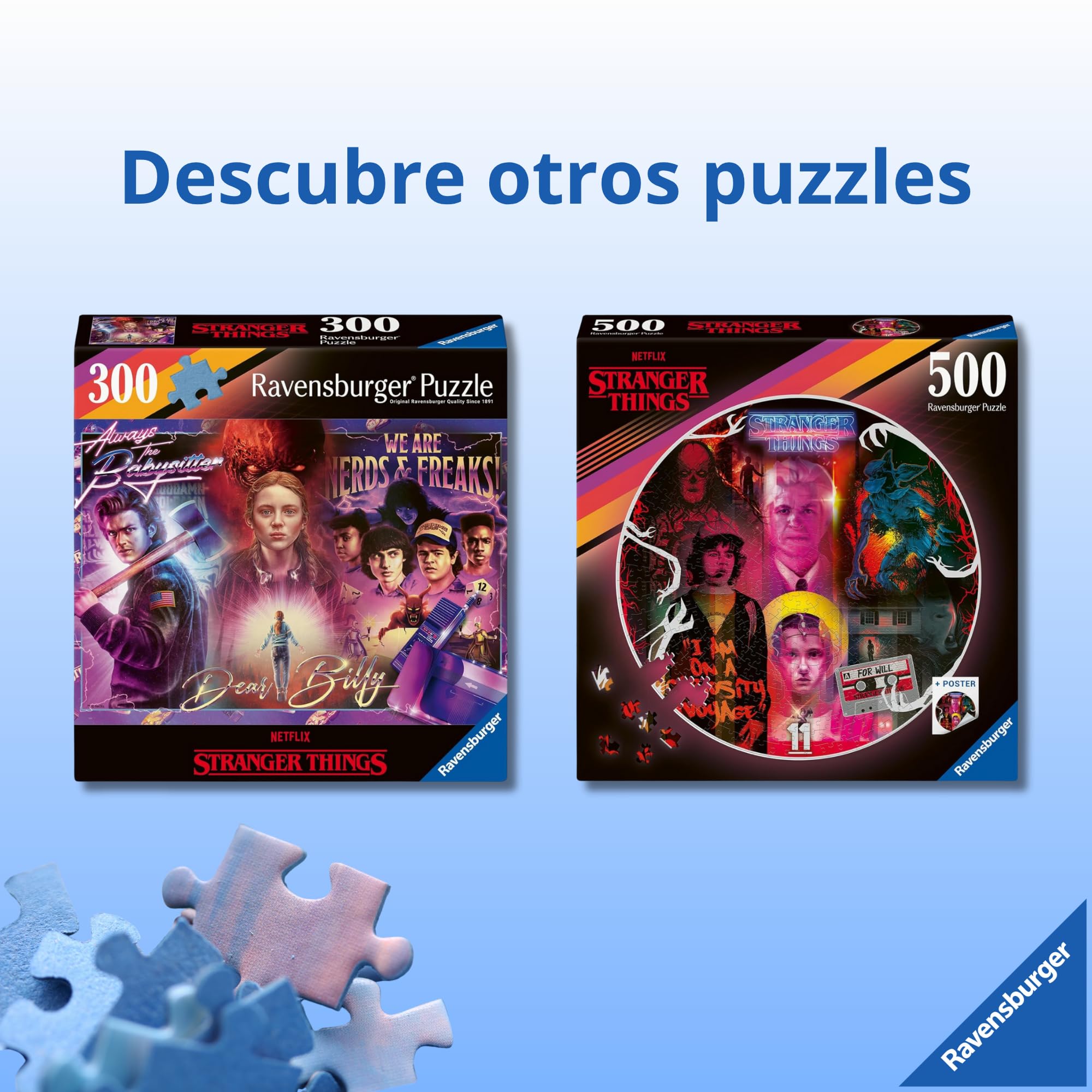 Ravensburger - Puzzle 1000 Piezas Stranger Things | Puzzle Adultos 70x50cm | Puzles 1000 Adultos | Rompecabezas Niños +14 Años | Puzzles 1000 Piezas De Stranger Things