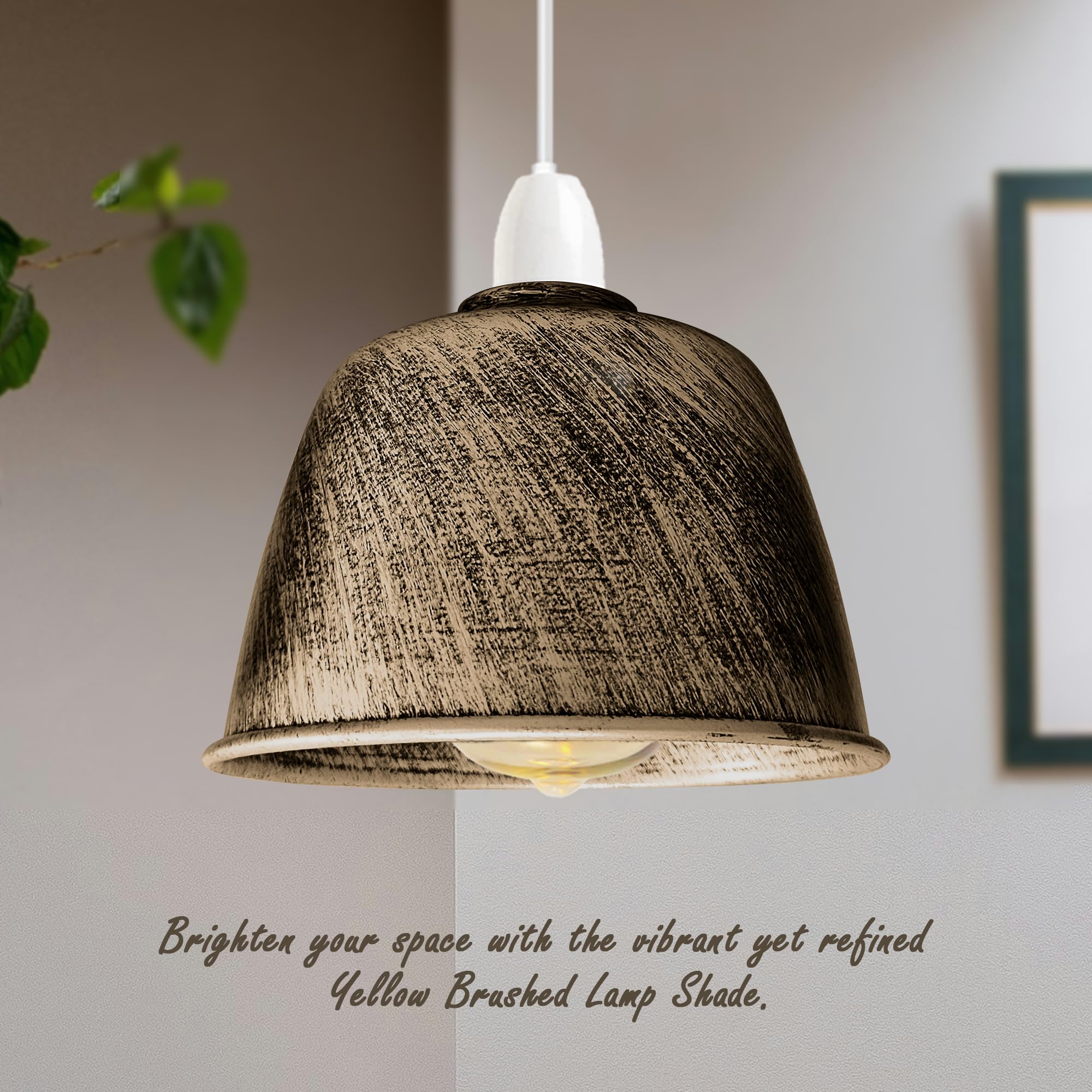 2 Pack 18cm Brushed Copper Metal Dome Easy Fit Lampshade with 4cm Top Hole Modern Retro Style Light Shade for Kitchen Lighting Living Room Lamps - Image 4