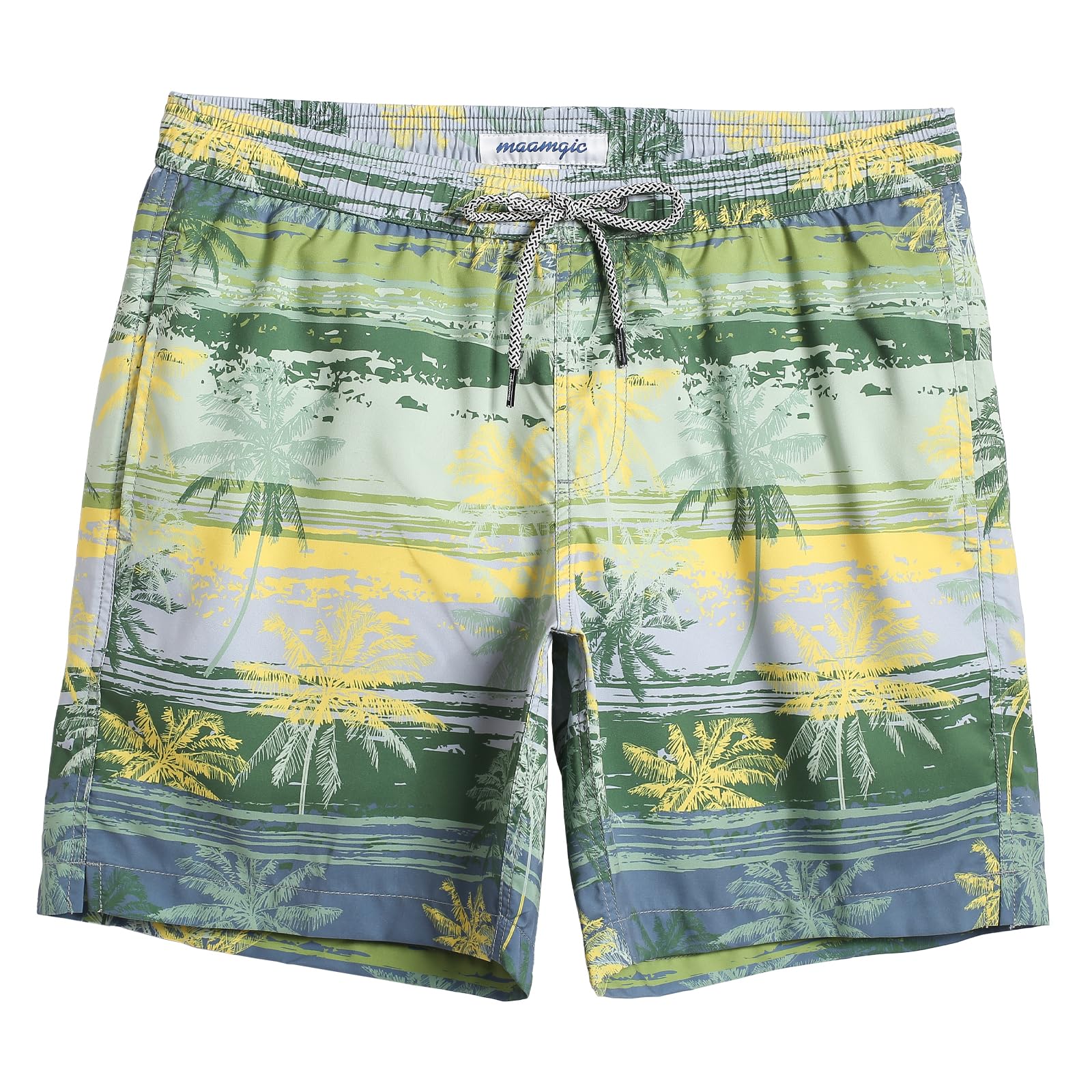 maamgic Mens Swim Trunks Quick Dry Swim Shorts with Mesh Lining Funny Swimwear Bathing Suits 7inch