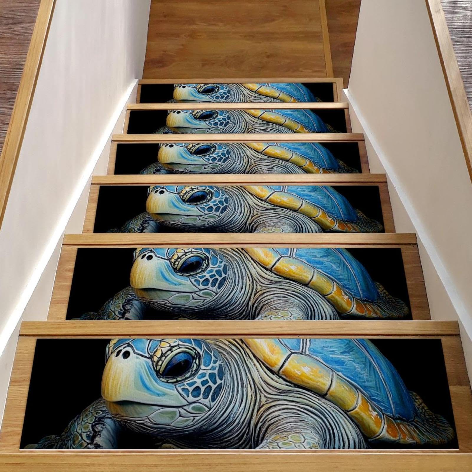 Tapis d'escalier antidérapants 20x76cm marche bois lot 15 tapis sans résidu