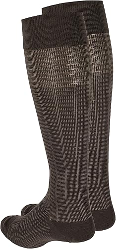 Miniatura 10 de Touch Calcetines de vestir para hombre, compresión graduada, uso casual de negocios, hasta la rodilla, recuperación de apoyo muscular, negro,