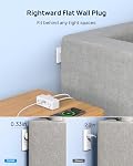 TROND Surge Protector Power Bar with PD 20W USB C, 6 Multiple Outlet 5ft | 900J Desktop Power Bar, Small Flat Plug Extension Cord Indoor, Wall Mount for Dorm Room Home Office Essentials, White