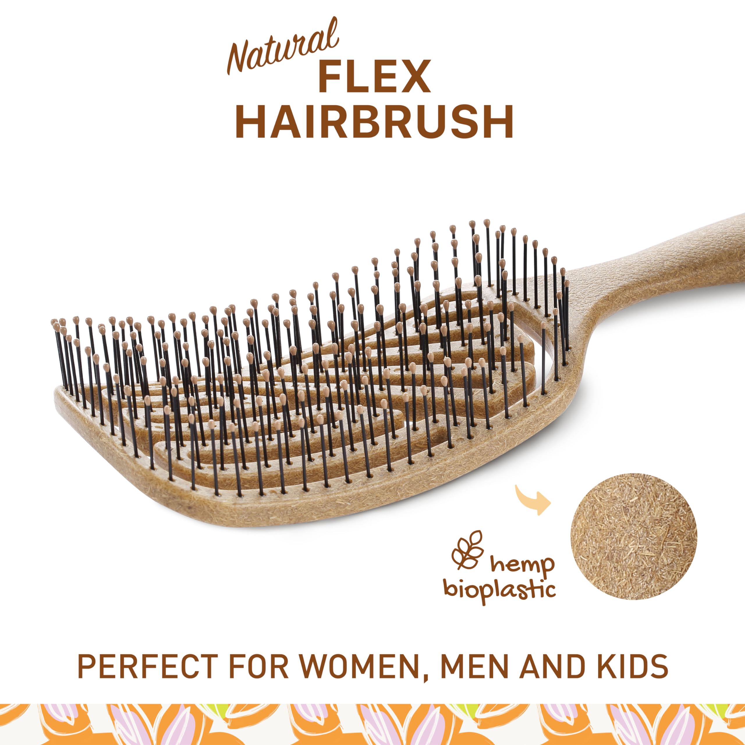 Cepillo de pelo natural flexible, diseño ventilado que acorta el tiempo de teñido