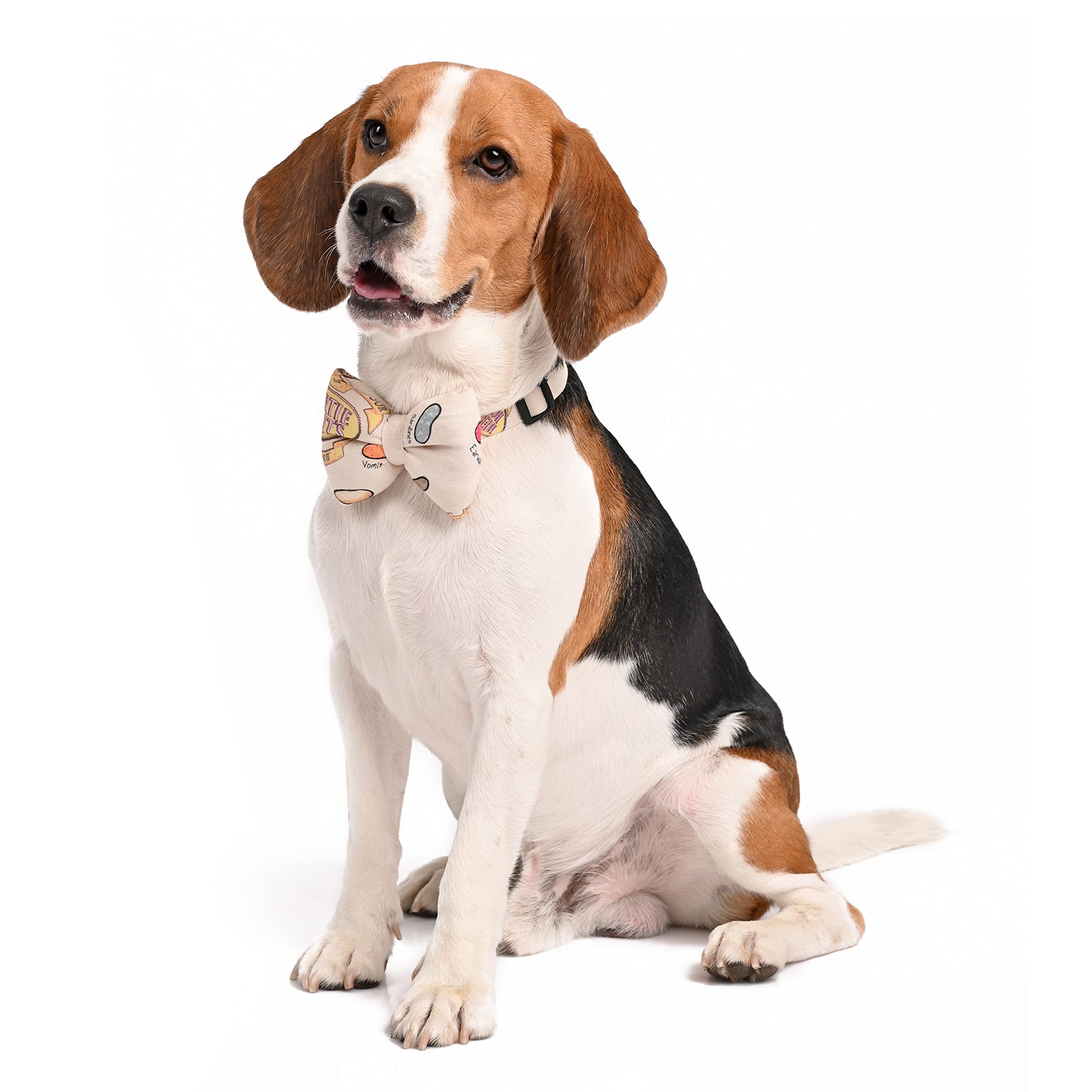 Harry Potter - Every Flavour Beans Dog Bow Tie - by Mutt of Course (Beige) | Neck- 22 to 28" (L) | Adjustable Strap with Quick - Release Snap Buckle Bow Tie For Large Dogs Like Golden Retriever, Labrador etc. | Made with Soft, and 100% Cotton Fabric (B09MDD6R1S) Amazon Price History, Amazon Price Tracker