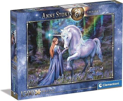 Miniatura 1 de Clementoni 31821 1500 piezas Anne Stokes Collection Bluebell Wood 1500 piezas, hecho en Italia, rompecabezas para adultos, multicolor, mediano