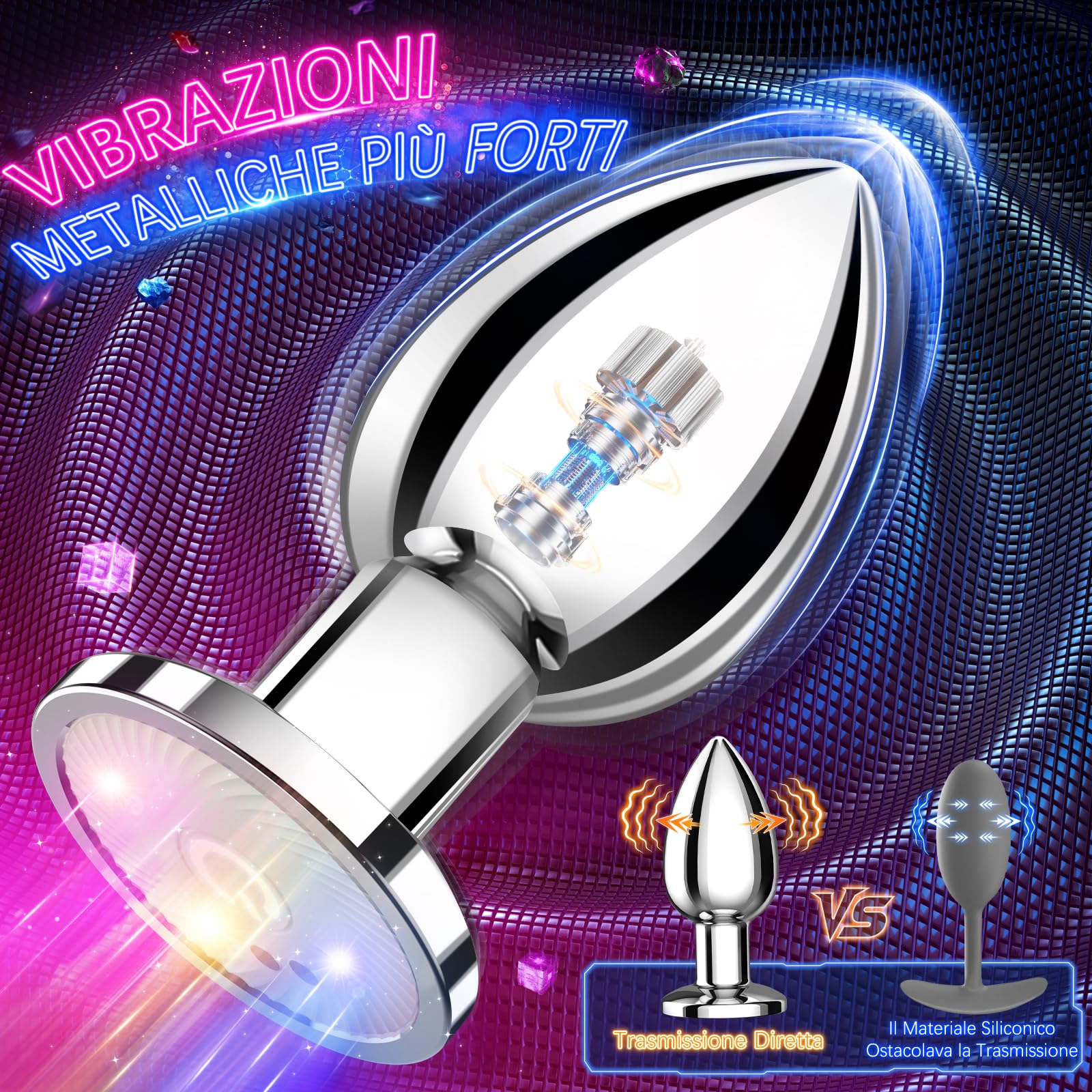 Glanvoo Plug Anale Vibratoreper Donna con Telecomando, Anal Plug Anale-dilatatore Donna Sex Toys 9 Modalità, Sexytoysys Donna Dildo Anale Vibratoriper Arcobaleno-LED Plug Analesex Kit Coppia per Uomo