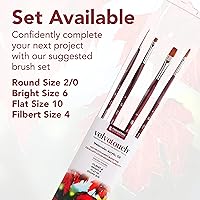 Vista 7 de Princeton Velvetouch Artista Filbert 6 - Brocha mixta para acrílico, acuarela y aceite, serie 3900, mango largo (PB3900FB6)