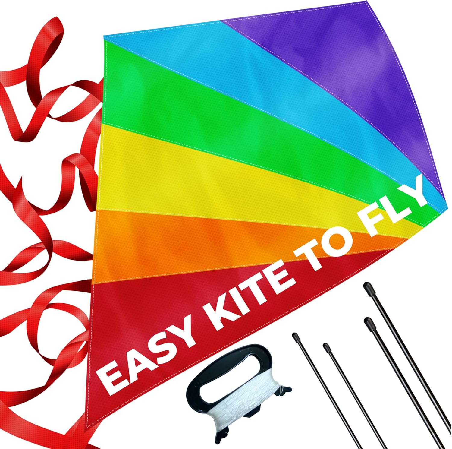 Large Diamond Kite for Kids Ages 48 Easy to Fly, Kites for