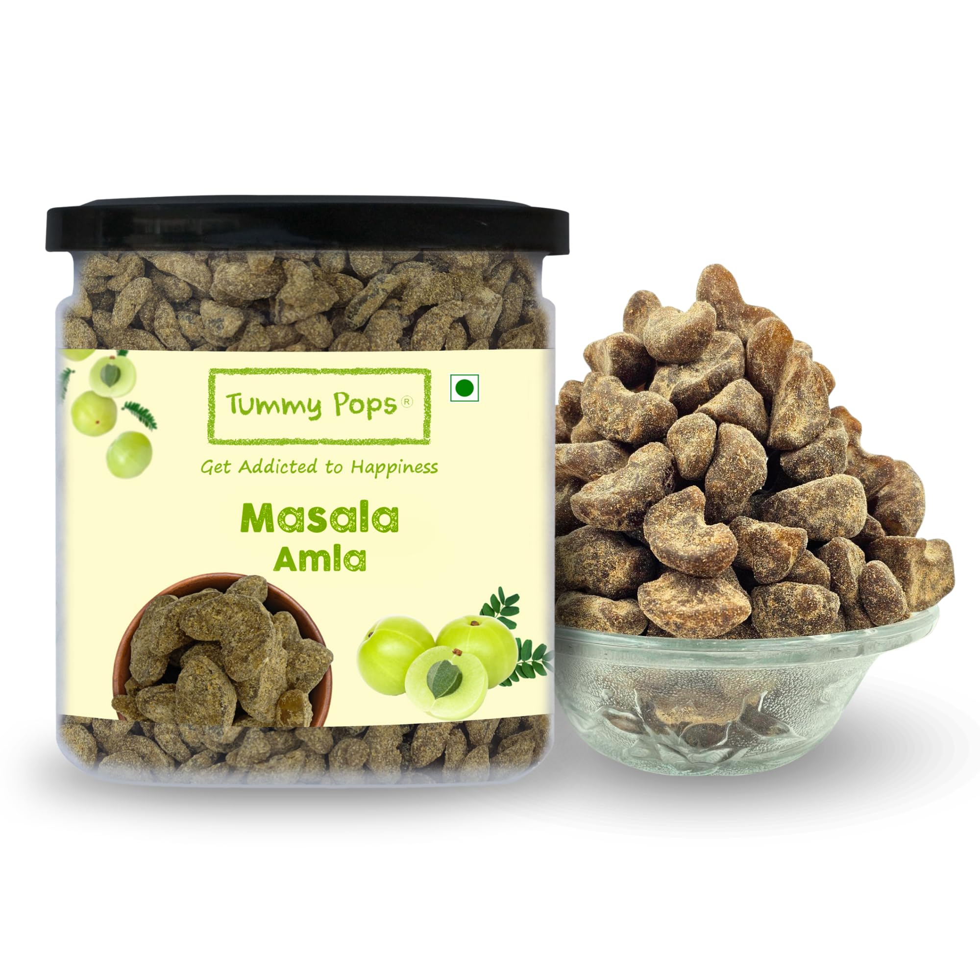 Tummy Pops | Masala Amla Candy Digestive Churan - 350gm Jar | Hygienically Prepared & Packed | Handmade & Sun-Dried After Meal Digestives