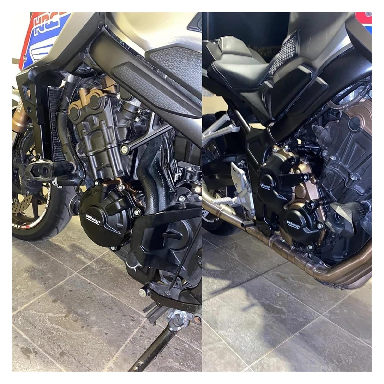 Protezione Laterale del Motore for Honda CBR650R CBR 650R 650 R CB650F CB 650F 650 F 2014-2020 Motore del Motociclo Copertura della Protezione Accessori Carter Statore Motore Moto
