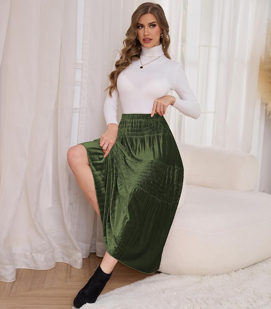 enof velvet long skirt sサイズ ENOF（イナフ）の「velvet long skirt（スカート）」 - WEAR