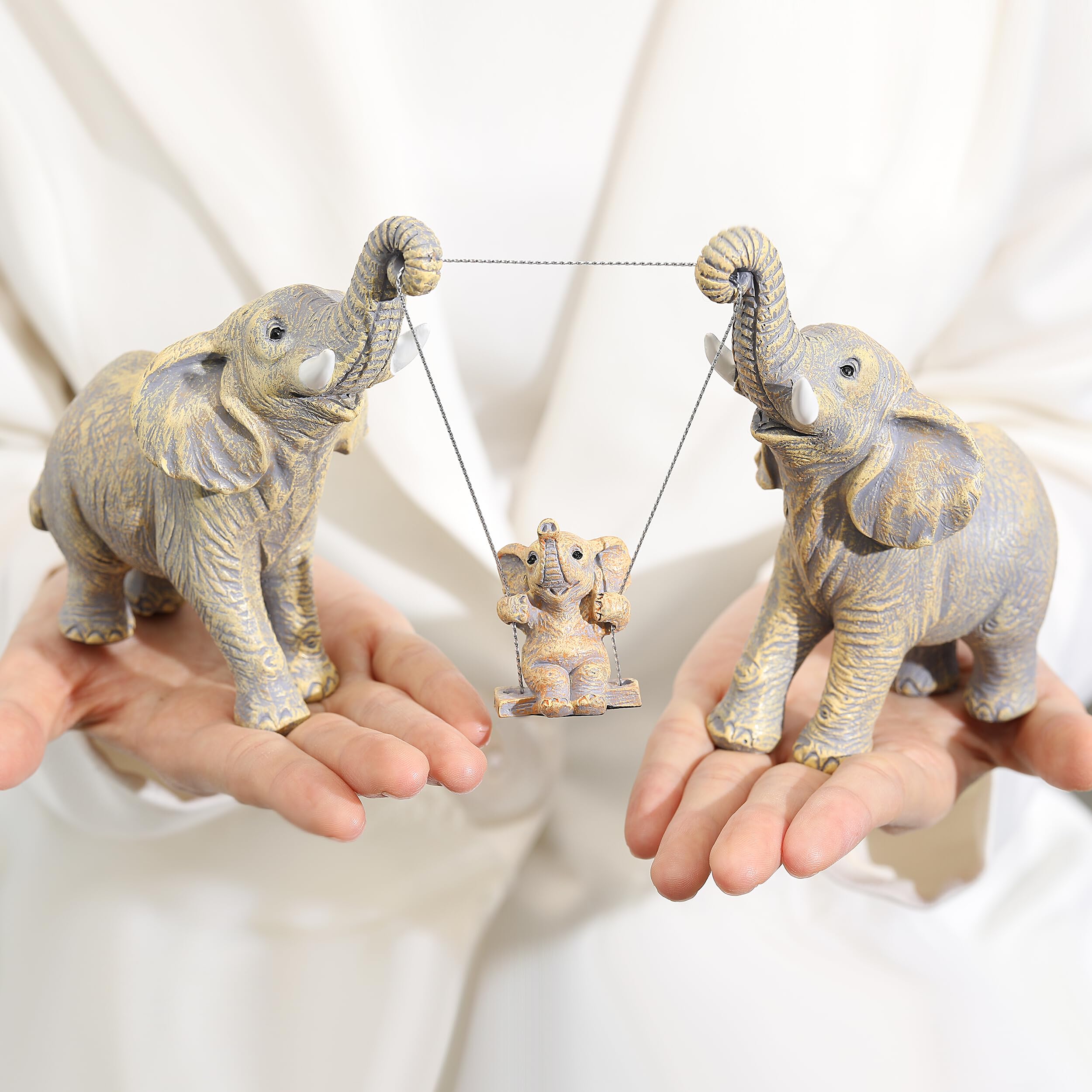 Figura decorativa de elefante que trae buena suerte, regalos para mamá, estatua de Elefantes para sala de estar, estante de TV, sala de estar, oficina, decoración del hogar, regalos de