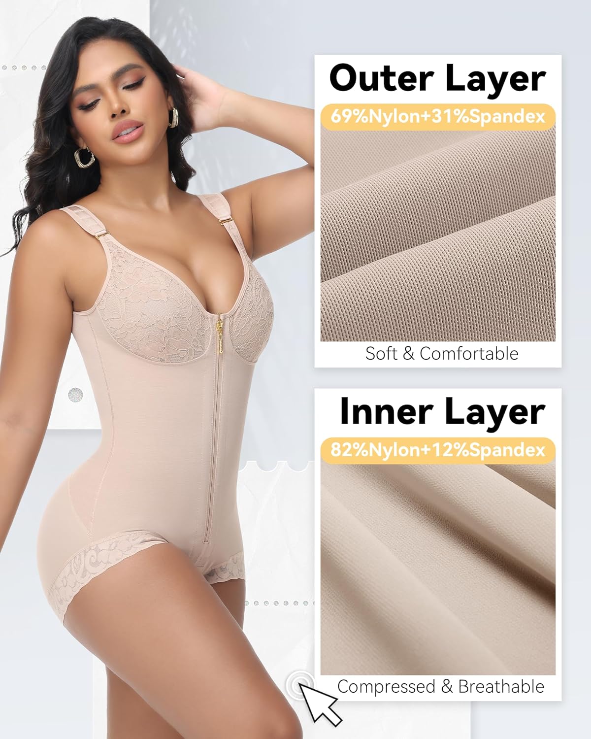 SHAPSHE Fajas Colombianas Moldeadoras Body Shaper High Compression Garment for Women Tummy Control Shapewear - Image 6